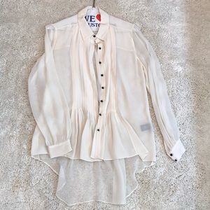 Silk button down